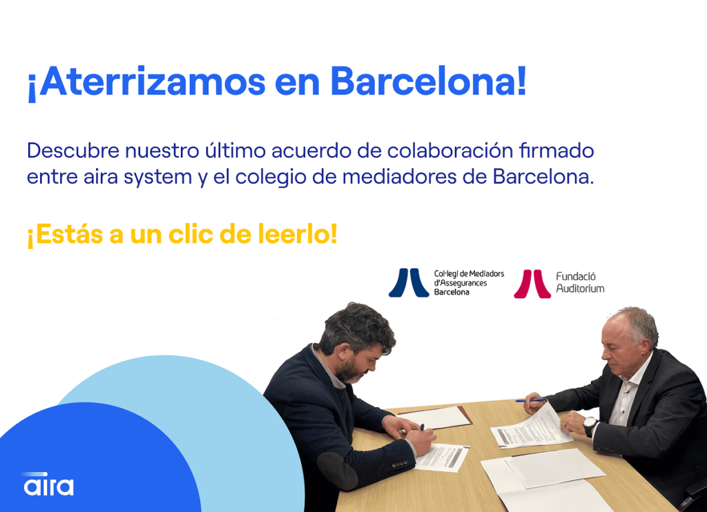 Firma de colaboración entre aira system y el colegio de mediadores de Barcelona